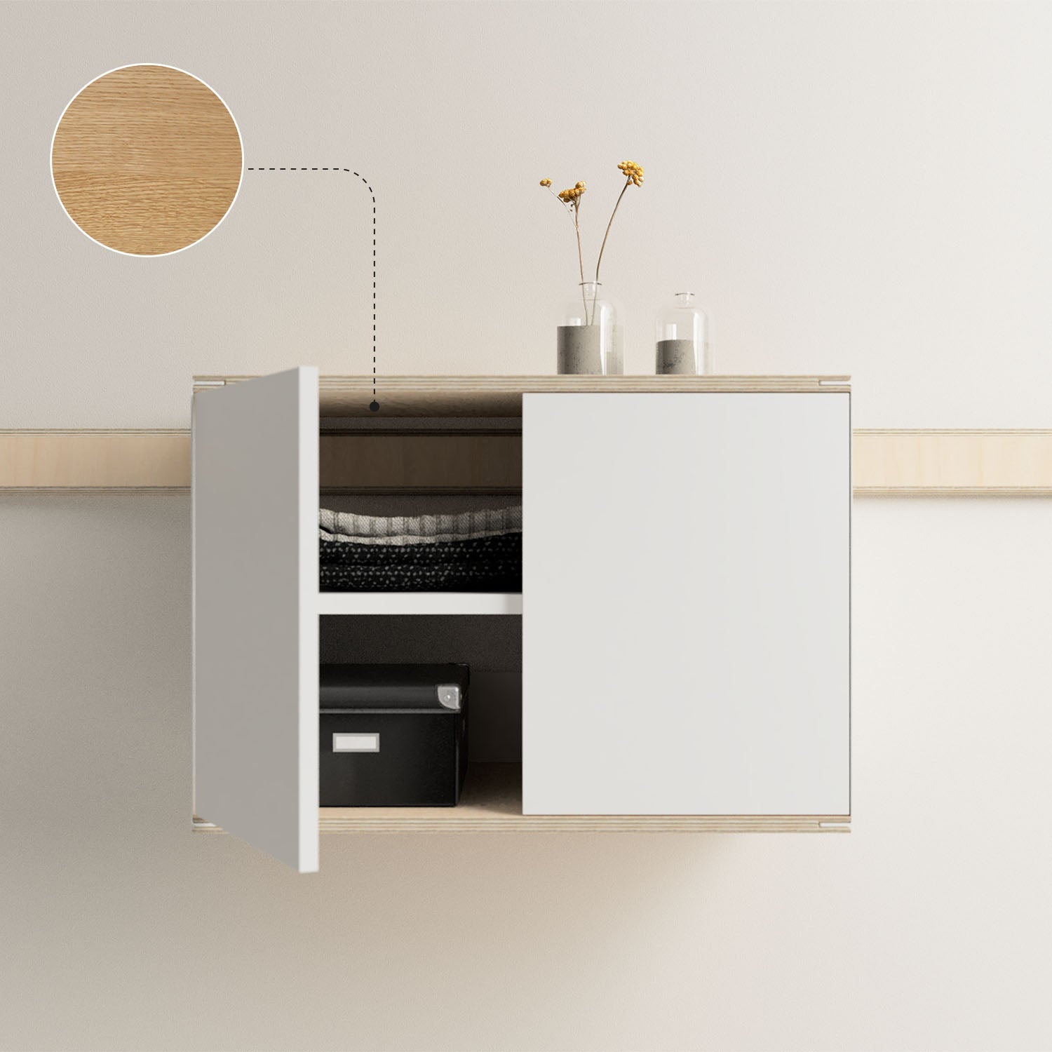 A05 Modulares Regal - Eiche