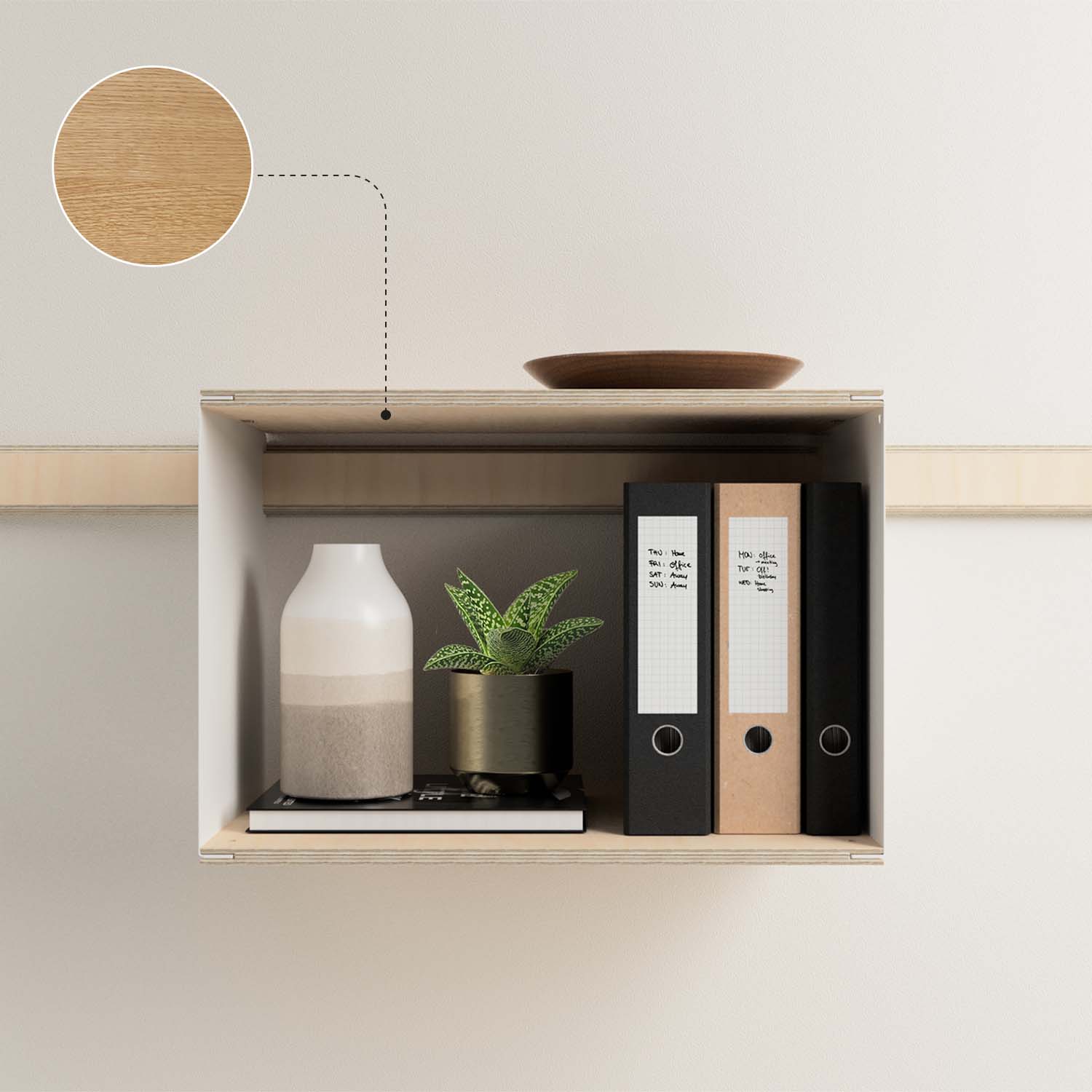 A05 Modulares Regal - Eiche