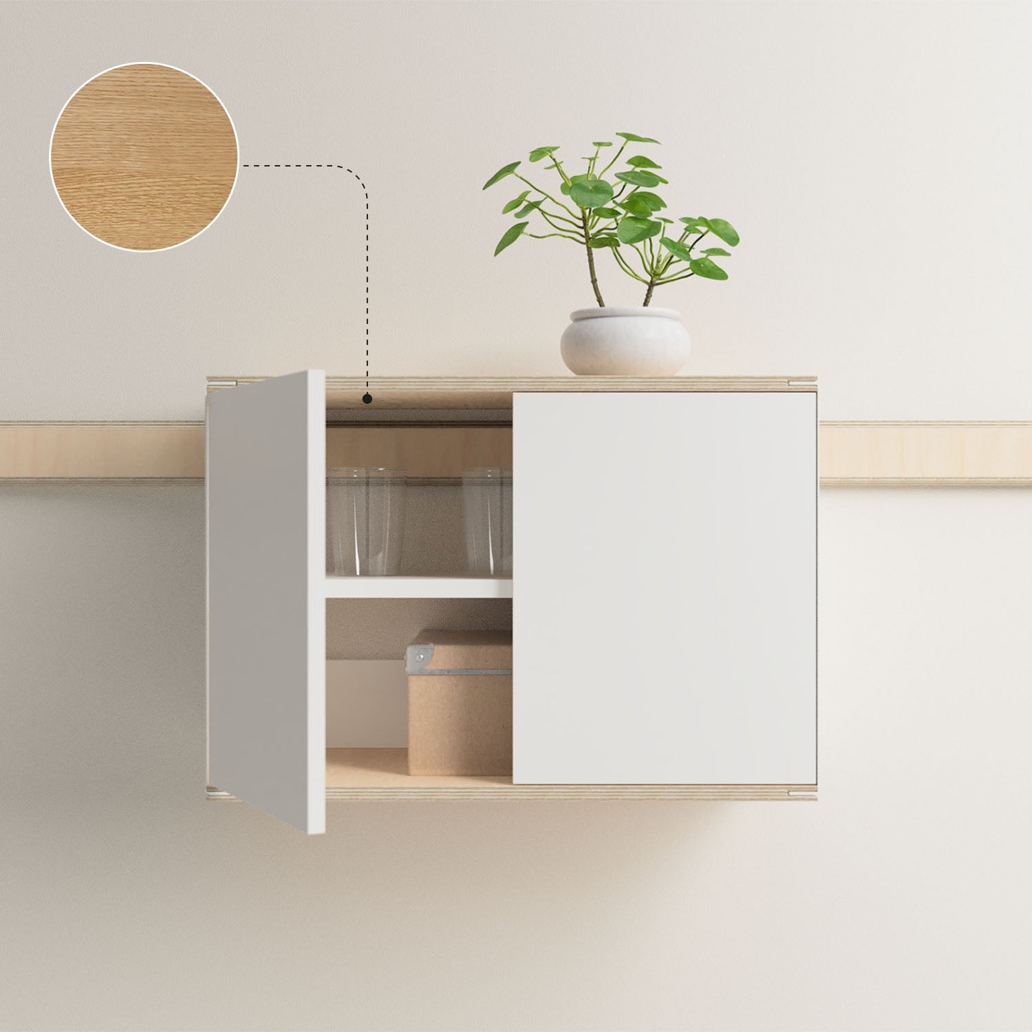 A05 Modulares Regal - Eiche