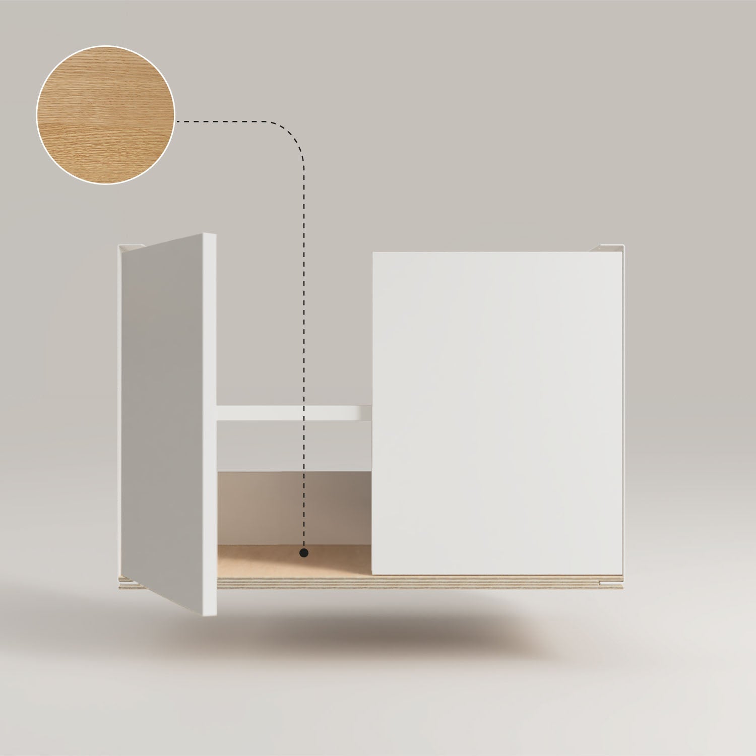 A05 Modulares Regal - Eiche