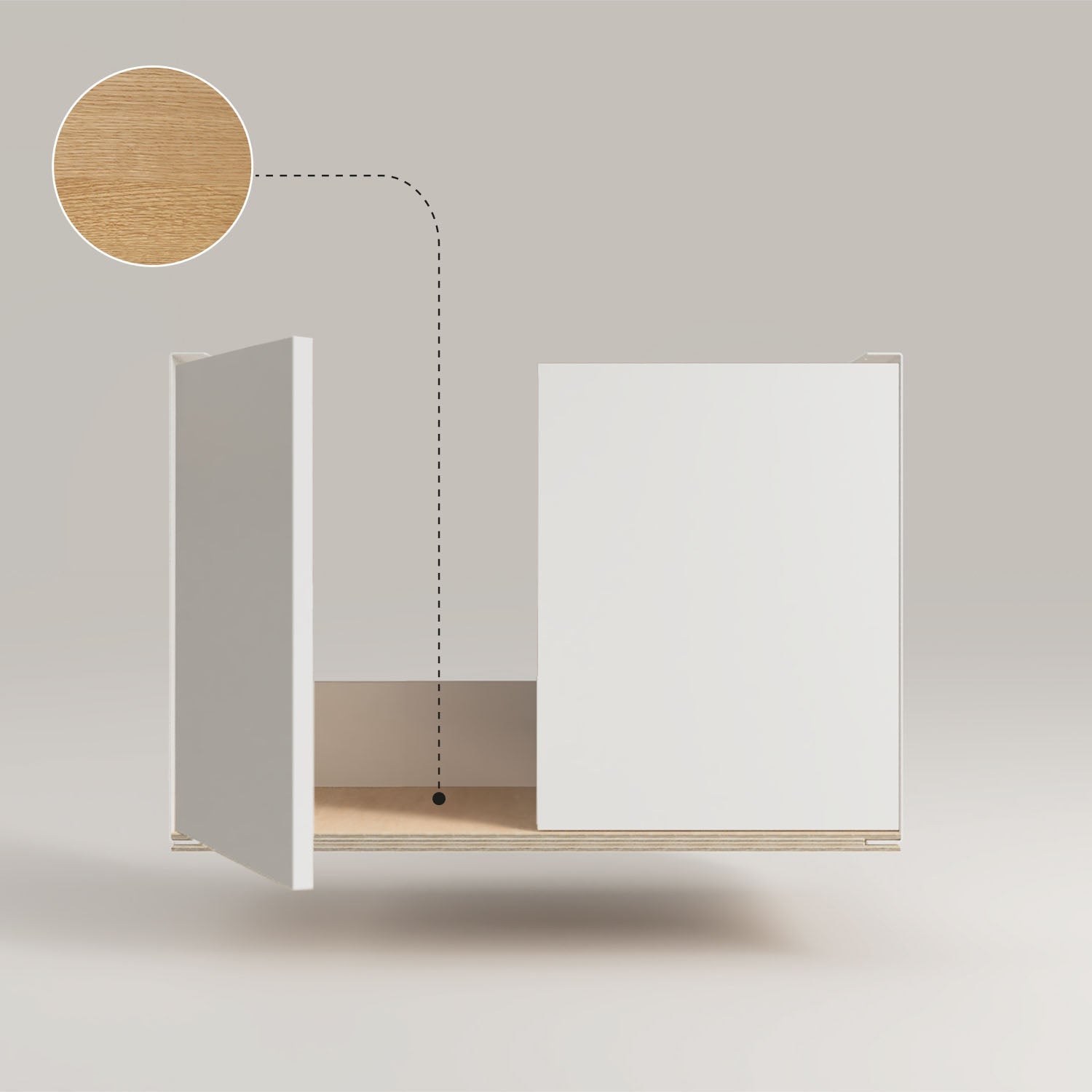 A05 Modulares Regal - Eiche