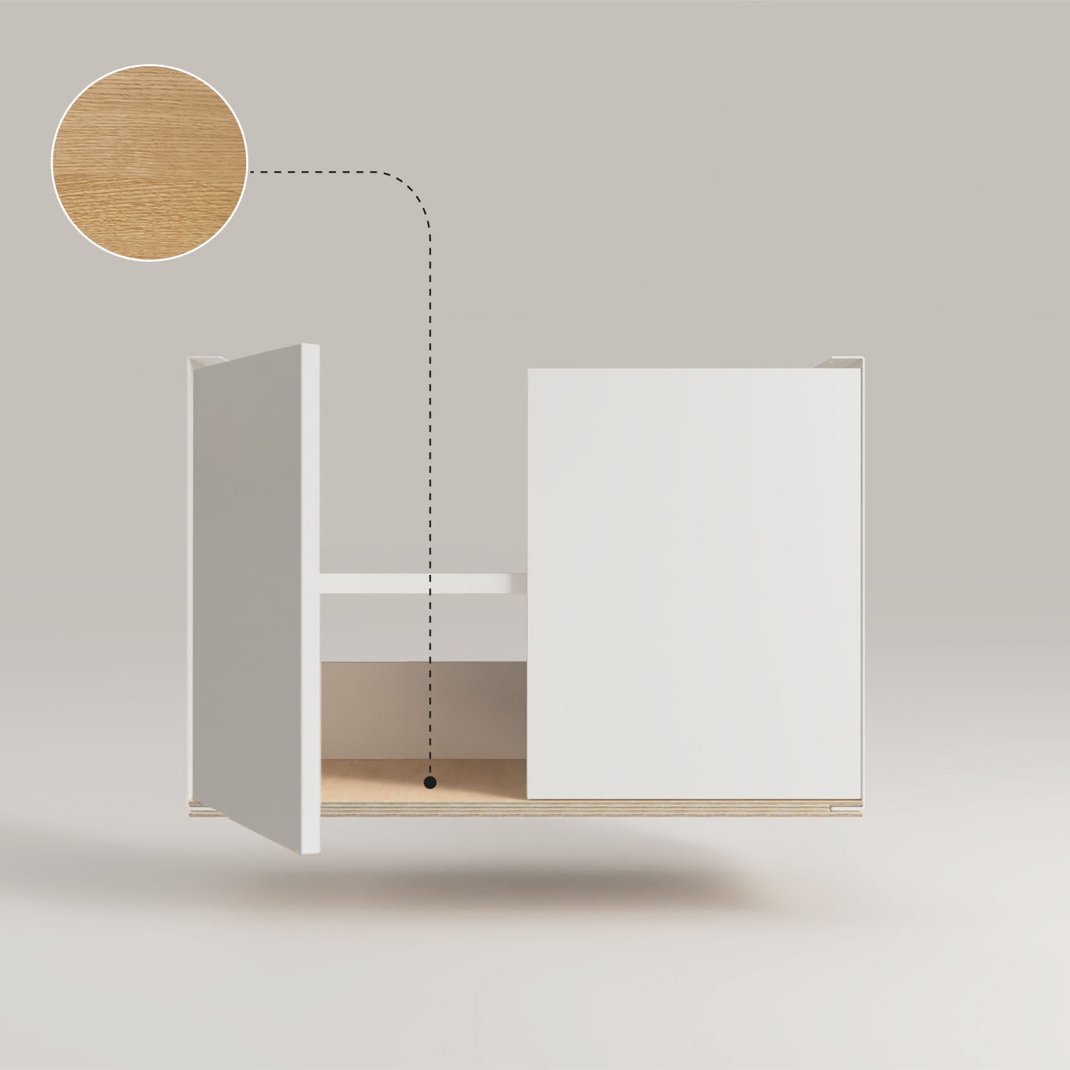 A05 Modulares Regal - Eiche