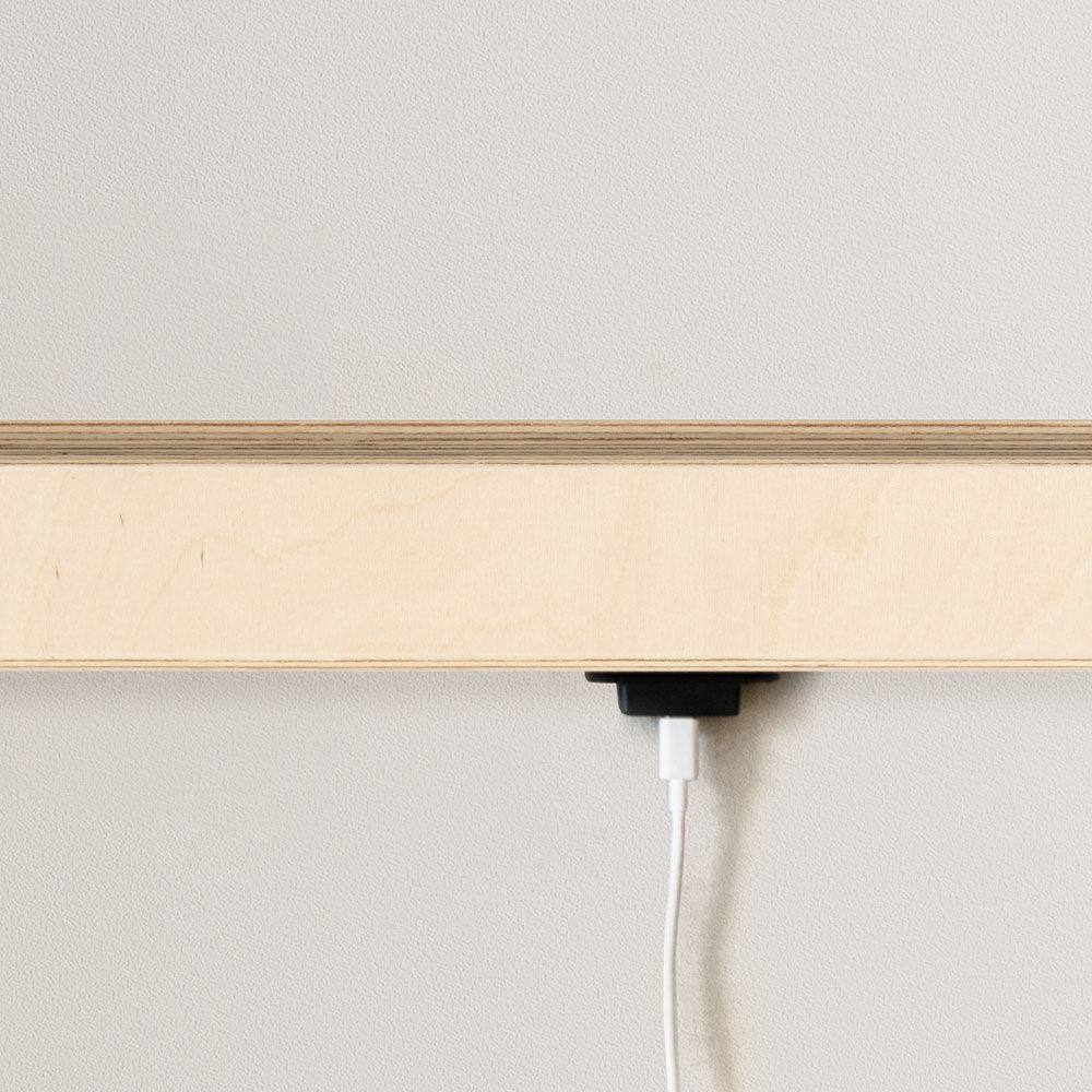 USB-C charging socket for <tc>wall rail</tc> with power rail